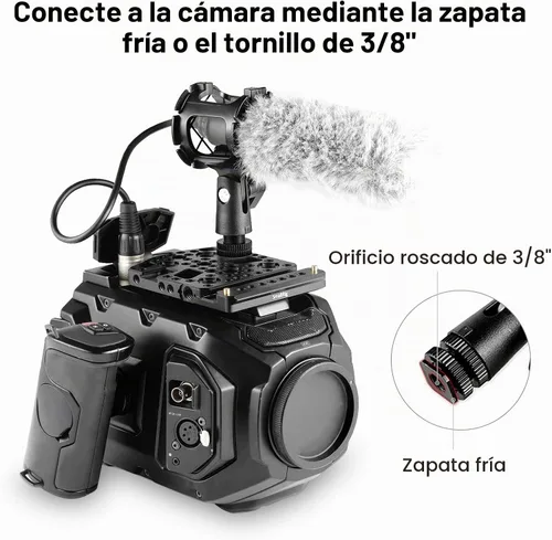 Vista 4 de SmallRig Soporte de choque de micrófono Cold Shoe Pinch para cámara