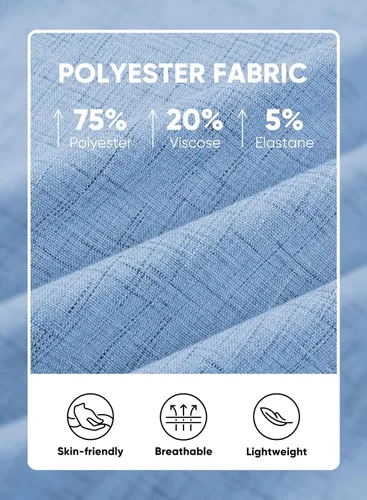 Vista 258 de JMIERR Camisas de vestir a rayas con botones y manga corta para hombre