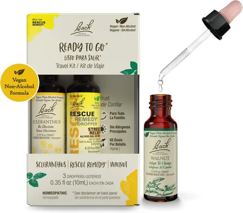 Vista 6 de Bach Remedios florales originales, kit de trío Clarity Of Mindfulness, para concentración y atención plena (fórmula sin alcohol), esencia floral