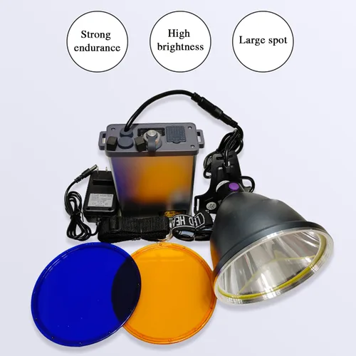 Vista 5 de Luces de caza de Coon de alta potencia, sensor de movimiento Minería LED faro para cazadores, Super brillante de alto lúmenes recargable, linterna