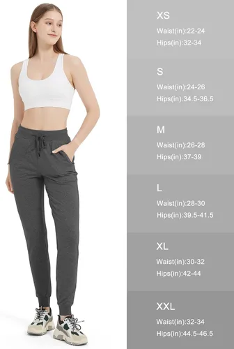 Vista 7 de SEVEGO Pantalones deportivos de algodón ligero con bolsillos con cremallera para mujer, 30323436