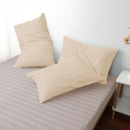 Vista 7 de Juego de 2 fundas de almohada 100% de algodón egipcio, fundas de almohada refrescantes de 400 hilos, fundas de almohada suaves y transpirables