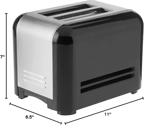 Vista 4 de Tostadora compacta Cuisinart con 2 ranuras, 2 rebanadas, Cepillado inoxidable