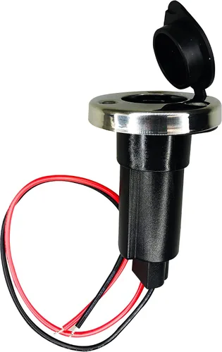 Vista 5 de Pactrade Marine Luz LED redonda, luz de popa, luz de anclaje, luz de poste LED de navegación de barco con poste estándar de 22 pulgadas con base
