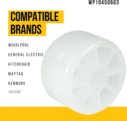 Vista 2 de PartsBroz WP10450603 - Rodillo para refrigerador compatible con Whirlpool Amana Maytag Kenmore Jenn-Air - Reemplaza AP6005220 PS11738235 10450603