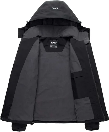 Vista 5 de Diamond Candy - Chamarra impermeable de Softshell con capucha para hombre. Negro