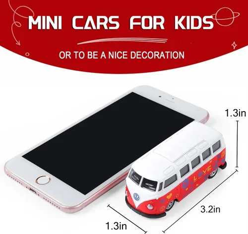 Vista 6 de KIDAMI Juego de 5 autos de juguete de metal fundido a presión, puertas que se abren, ambulancia de autos retrocedentes, paquete de regalo para niños