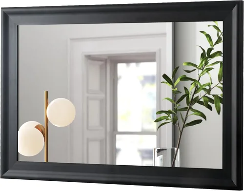 Vista 25 de CULER Espejo de pared de madera blanca para baño, espejos colgantes rectangulares de 20 x 16 pulgadas con marco de madera para sala de estar Blanco