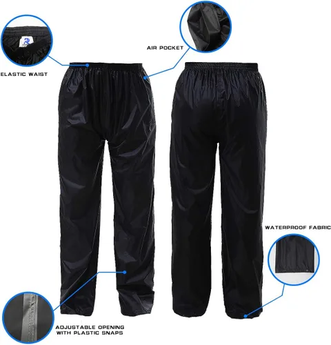 Vista 3 de Traje impermeable ligero con chaqueta y pantalones, para hombres y mujeres
