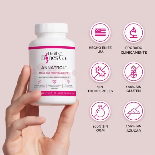 Vista 5 de Annatrol Bone & Heart Wellness Tocotrienoles de Achiote Premium y Geranilgeraniol (GG) Complejo de Vitamina E Fórmula Nutricional Avanzada