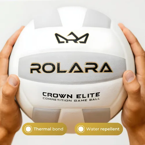 Vista 5 de Crown Elite - Pelota de voleibol – Cuero compuesto de microfibra importado de tamaño oficial aprobado por la NFHS con vejiga de butilo para una