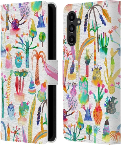 Vista 84 de Head Case Designs Officially Licensed Ninola Brushstrokes Black Summer Patterns Leather Wallet Case Compatible with Samsung Galaxy A07 4G