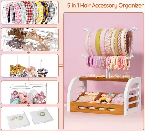 Vista 11 de Soporte para diadema, organizador de accesorios para el cabello