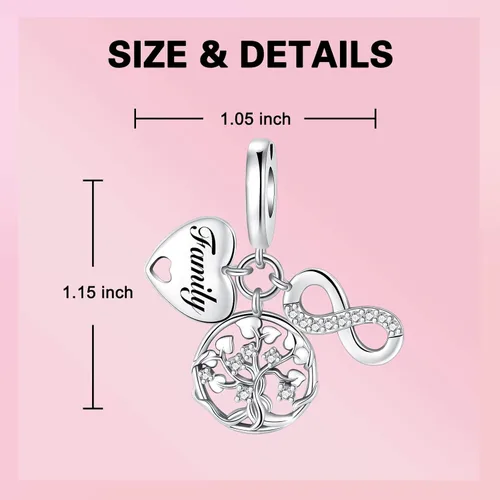 Vista 242 de Dije de girasol con diseño de estrella y luna y elefante para pulsera, collar de plata de ley 925, dijes de corazón de amor para mujer, regalo