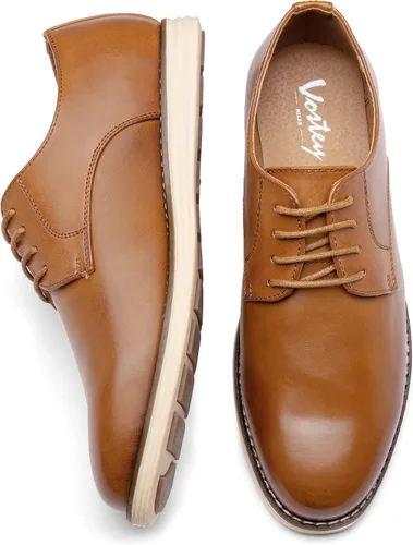 Vista 4 de VOSTEY - Zapatos de vestir para hombre, estilo casual, para hombre, zapatos con puntera, Oxford, zapato estilo formal y casual., 8