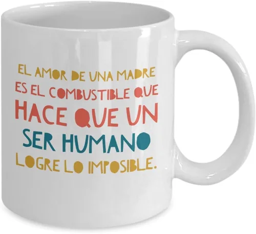 Vista 2 de Taza de Café Regalo para Mama Vaso, taza de café divertidas, tazas personalizadas, taza de café inspiradoras, taza con mensajes positivos. Blanco