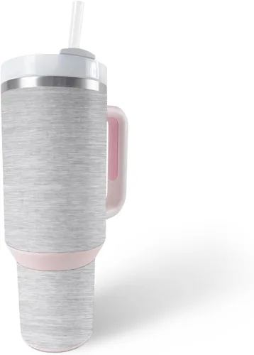 Vista 5 de MightySkins Skin - Vaso de vinilo compatible con Stanley The Quencher H2.0 FlowState de 40 onzas, vaca marrón, protectora, duradera y única, fácil