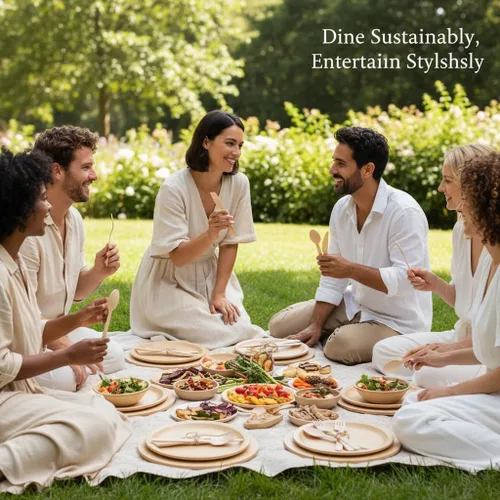 Vista 9 de Juego de 500 tenedores de madera desechables, alternativos a los tenedores de plástico y bambú, ecológicos, biodegradables y compostables, juego