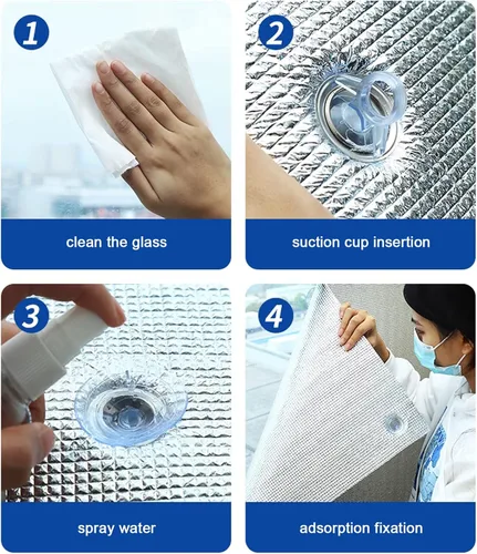 Vista 9 de Película aislante de película aluminizada, película opaca total para ventana con control de calor, antirreflejos, bloqueo solar, película