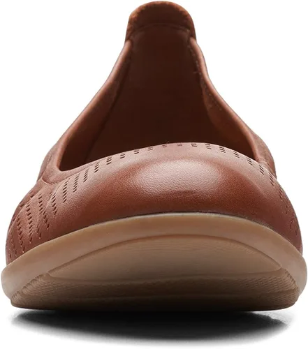 Vista 2 de Clarks Jenette Ease para mujer, Bronceado Cuero