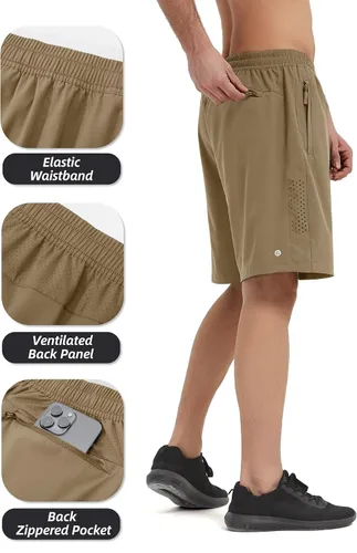 Vista 4 de HIFEOS Pantalones cortos deportivos para hombre, pantalones cortos de entrenamiento para correr, tenis, gimnasio, 5, 7, 9 pulgadas, cómodos