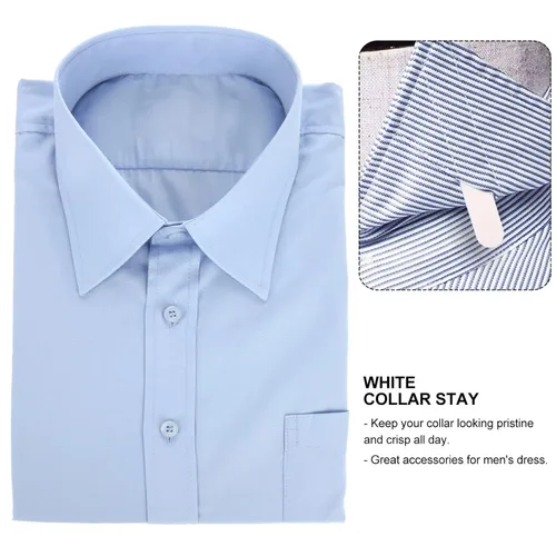 Vista 4 de VILLCASE Estancias de cuello blanco de plástico, refuerzos de huesos para insertos de camisas, 200 piezas