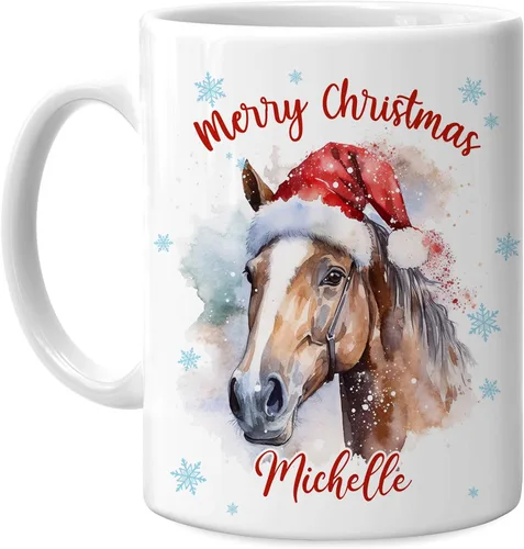 Vista 28 de Hyturtle Regalos personalizados para amantes de los osos – Taza de café de cerámica con nombre personalizado de oso con sombrero de Papá Noel