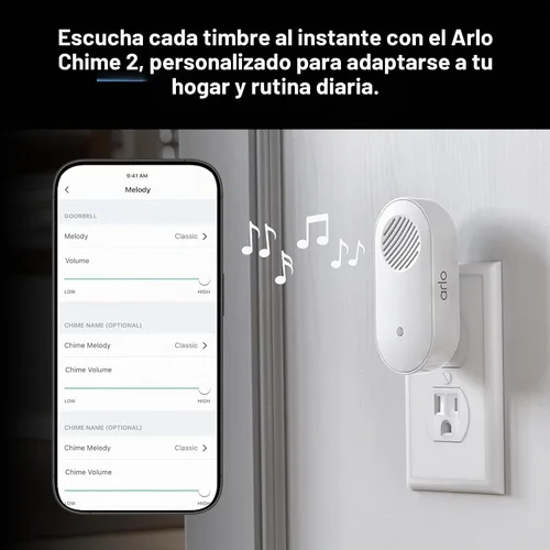 Vista 6 de Arlo Timbre de video 2K (2.ª generación) inalámbrico o con cable - 1 cámara