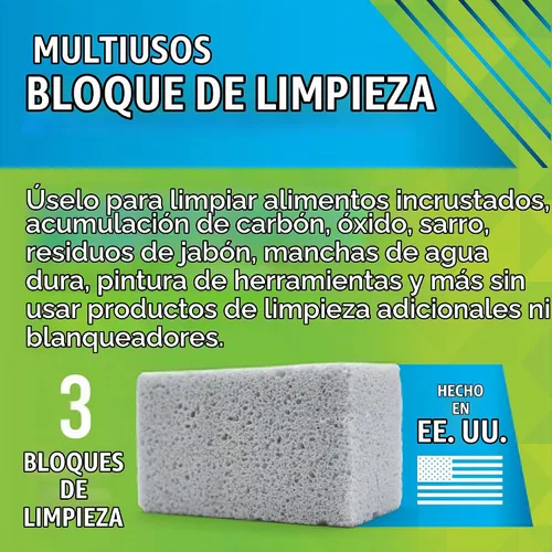 Vista 2 de Earthstone Bloque de limpieza multiusos, limpiador de baño de cocina Elimina el óxido, la grasa y la suciedad de las herramientas domésticas