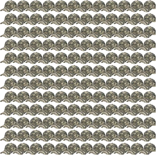 Vista 10 de Falari - 24/144 unidades de gorra de béisbol unisex, lisa y de tamaño ajustable, venta al por mayor Paquete de 144 verde militar