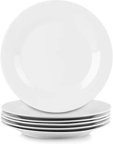 Vista 11 de 10 Strawberry Street Simply White - Plato redondo para ensalada de 7.5 pulgadas, juego de 6