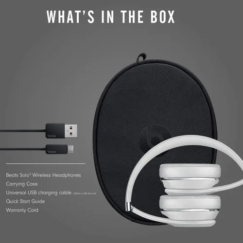 Vista 6 de Auriculares inalámbricos on-ear Beats Solo3 - Chip de auriculares Apple W1, Bluetooth clase 1, 40 horas de tiempo de escucha, micrófono incorporado
