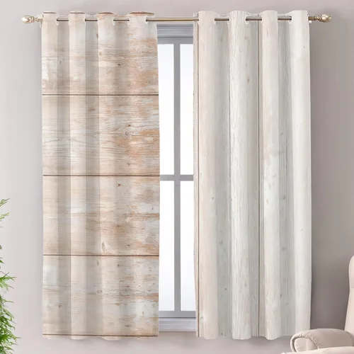 Vista 78 de Shrahala Floral Abstract Design Blackout Curtain Tiers, Minimalist Flower Illustration Kitchen Valance Light Blocking Tier Drapes with Rod Pocket, 2