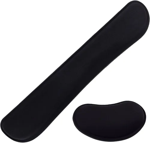 Vista 10 de MXCOIRTP Reposamuñecas para ratón, almohadilla de soporte ergonómica de espuma con memoria para muñeca, almohadilla para muñeca de ratón con base