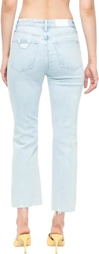 Vista 3 de Pistola Denim Lennon - Jeans recortados de tiro alto para mujer