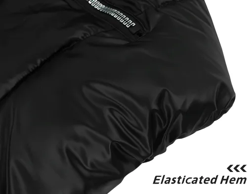 Vista 3 de Happy Cherry Boys Shiny Quilted Vest, Teens Hooded Vest Zipper Sleeveless Jacket