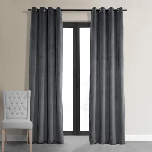 Vista 15 de HPD Half Price Drapes Cortinas opacas de terciopelo extra anchas con ojales, de 84 pulgadas de largo, bloqueo de calor y luz completa, para Gris