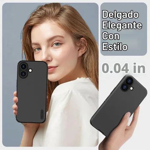 Vista 6 de Nillkin Frosted Shield - Funda para iPhone 17, compatible con MagSafe, perfil delgado, protección contra caídas de grado militar, a prueba