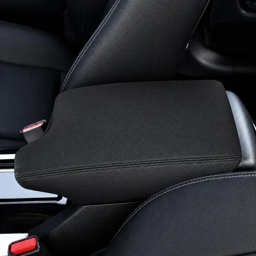 Vista 129 de Great-luck Funda de cuero para consola central, almohadilla para reposabrazos, accesorios de cubierta de caja (costuras rojas) para BMW X1 2023 2024