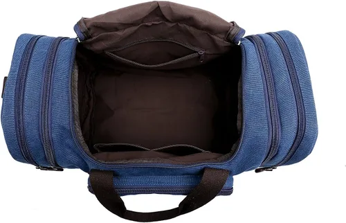 Vista 8 de Sechunk Bolso de lona de cuero grande para exteriores, Azul, Simple