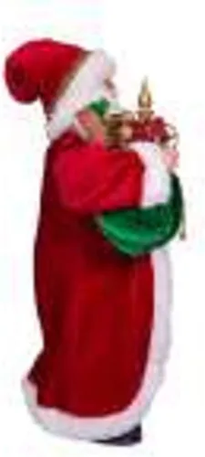 Vista 3 de Kurt Adler Kringle Klaus Santa elegante de 17 pulgadas con personal y bolsa de regalos