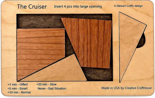 Vista 11 de Rompecabezas de madera Martin's Menace - Desafiante rompecabezas para adolescentes y adultos, fabricado en Estados Unidos