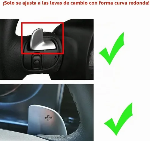 Vista 2 de Extensión de levas de cambio para Dodge Charger, Challenger - Cubiertas de levas de cambio de volante de aluminio billete compatibles con Dodge