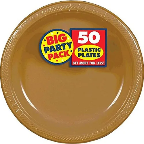 Vista 10 de Big Party Pack Platos de plástico Rojo manzana 50
