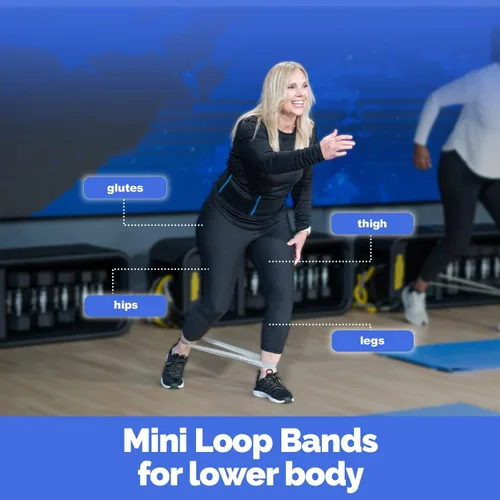 Vista 3 de Joey Thurman - Mini bandas de resistencia, paquete de 5 mini bandas de bucle para ejercicio, bandas de glúteos para glúteos, piernas y caderas