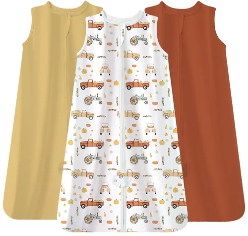 Vista 19 de TotAha - Saco de dormir para bebé de 0 a 3 meses, paquete de 3 unidades, ligero, súper suave y seguro, manta vestible para bebé, bolsa de dormir