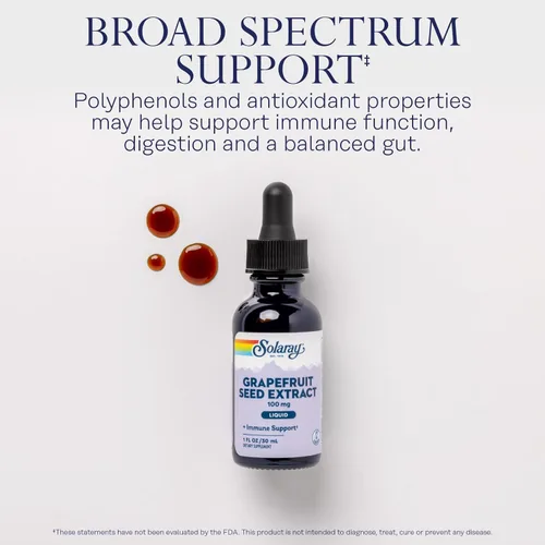 Vista 3 de SOLARAY Gotas de extracto de semilla de pomelo de 100 mg - Suplemento de apoyo para el bienestar - Prácticas gotas líquidas, garantía de devolución