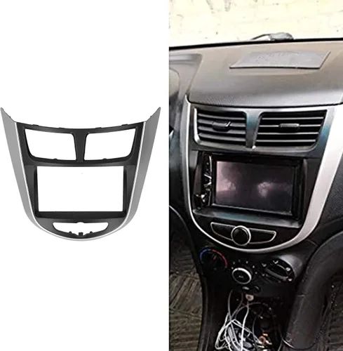 Vista 4 de Kit de tablero de radio para coche Accent, marco de DVD, Radio Uniersal 2 Din PST Fascia gruesa Fascia Car Fascia Dash Mount DVD Navigation Dash Kit