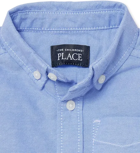 Vista 2 de The Children's Place Camisa Oxford de manga corta para niño