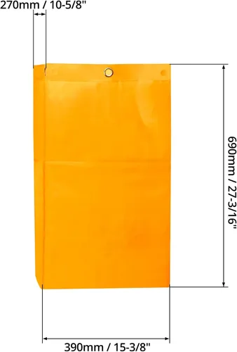 Vista 6 de QWORK Bolsa para carrito de limpieza, 24 galones, impermeable, de gran capacidad, acolchada, para limpieza comercial, repuesto para recoger basura